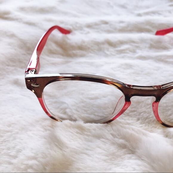 Lexi Red & Brown Round Rim Reader Glasses - Picture 12 of 12